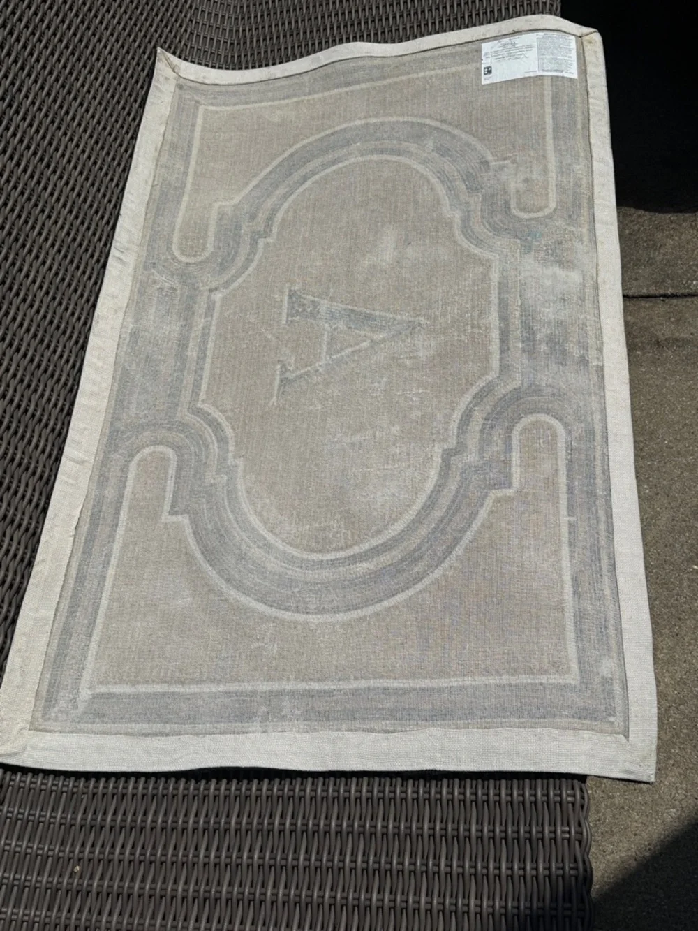 Frontgate Monogrammed 'A' Indoor/Outdoor Rug
